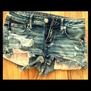 American Eagle Extra Stretch Shortie Shorts sz2